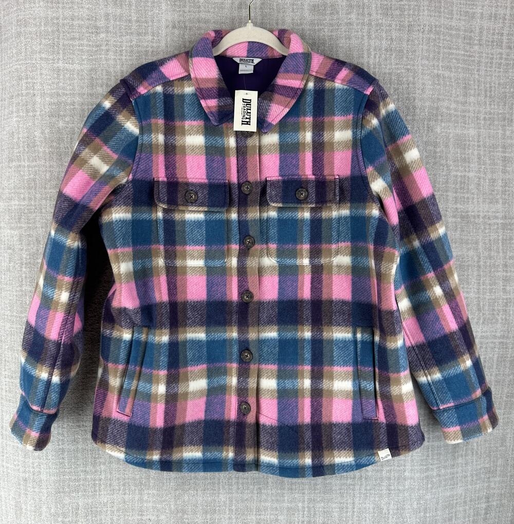 Duluth Trading Co. Jacket Womens L Multicolor Short Collared Lined Chore-Core